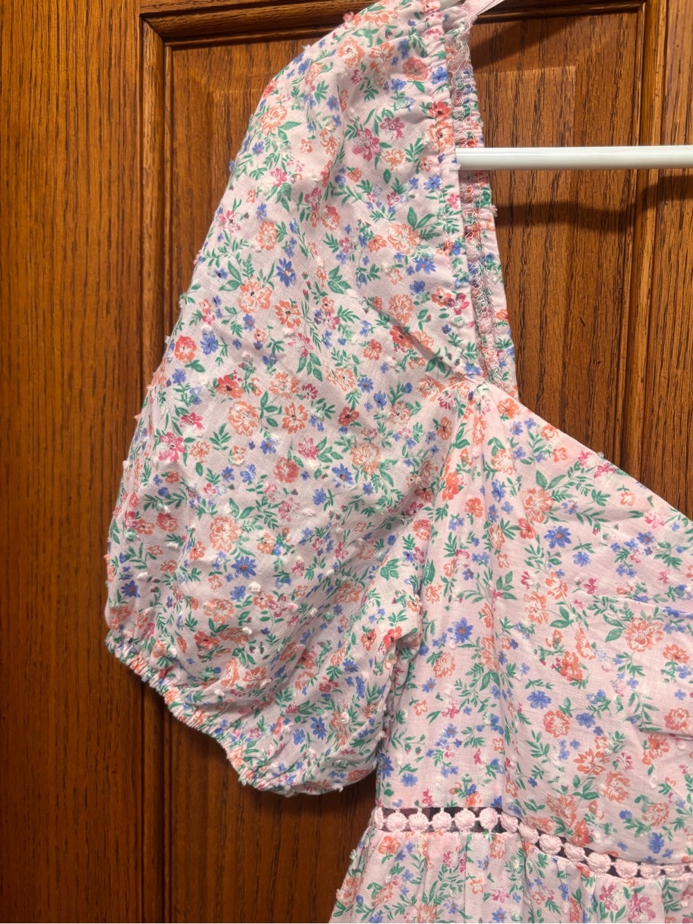 Kingston Grey Pink Floral Midi Dress with Puff Sleeves. Sz L. NWT - Picture 4 of 12